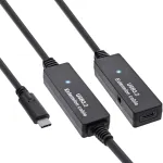 InLine USB 3.2 Gen.1 aktiivne pikenduskaabel, USB-C isane - USB-C emane, 10 m