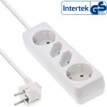 InLine pistikupesariba, 4-kohaline, 2x CEE7/3 + 2x Euro CEE 7/16, valge, 3m