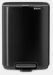 Pedal Bin BRABANTIA Bo 4L, matt must, 4 L mahutavus, pedaaliga