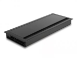 DeLOCK kaabliava lauale paigaldamiseks harjaga 300 x 120 x 28 mm must
