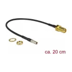 DeLOCK 89912 antennikaabel, SMA pesa paneelpaigalduseks &ndash; TS-9 pistik, RG-174, 0,2 m, must
