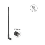 Mitmesuunaline WiFi-antenn DELOCK 2,4 GHz RP-SMA-pistikuga 7 dBi p&ouml;&ouml;ratava liigendiga, must, 290 mm