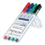 Marker Staedtler Lumocolor 301-WP4 4 tk Must Sinine Roheline Punane