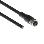 ACT Industrial 1,50 meetri pikkune andurikaabel M12A 5-kontaktiline emane lahtise otsaga, Superflex Xtreme TPE kaabel, varjestatud