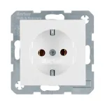 Pistikupesa t&uuml;&uuml;p F berker 47431909 &mdash; 16 A, 250 V, valge plastik