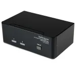 StarTech.com 2-pordiline Dual DVI USB KVM-l&uuml;liti heli ja USB 2.0 jaoturiga