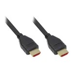 &Uuml;likiire HDMI 2.1 kaabel, 8K UHD-2 / 4K UHD, kullatud kontaktid, CU, must, 3m, Good Conn (4521-030)