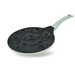 Pannkoogipann Maestro MR-1222-D CUTE &mdash; 26 cm alumiiniumist mittenakkuva kattega krepp-pann, roheline