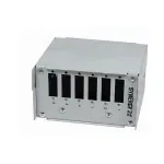 Synergy21 Fiber Optic Patch Panel for DIN Rail, 6x SC-Duplex/LC-Quad Ports, Empty, Light Grey (RAL 7035)