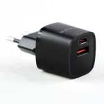Evelatus USB-A ja USB-C 30W Max EL laadija must