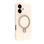 Evelatus Apple iPhone 16 Premium Magsafe with Stand Soft Touch Silicone Case Pink Sand