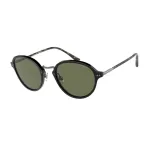 GIORGIO ARMANI Naiste P&auml;ikeseprillid AR8139-500131 Must Atsetaat Ruudukujuline Raam Hallid L&auml;&auml;tsed 51mm