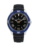RADIANT meeste kell RA503602 (46mm) - must sihverplaat, must kunstnahast rihm, kvartsanaloog