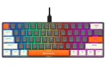 Tracer GameZone Claws 61 Wired Mechanical Gaming Keyboard, 60% Layout, Blue Switches, RGB Backlight, Grey