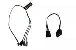 Alphacool 18601 digitaalne RGB LED Y-kaabel, 3-ne, JST-pistikuga, 30 cm, must