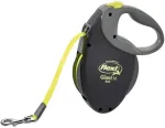 Flexi Giant Neon M automaatne koerarihm, 8 m, must/kollane