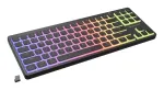 GENESIS Thor 430 TKL traadita mehaaniline m&auml;nguklaviatuur, Outemu Silent Pink l&uuml;litid, RGB taustvalgustus, kolme režiimiga (USB-C/2.4GHz/Bluetooth), USA inglise QWERTY, must