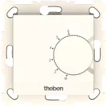 THEBEN RAMSES 741 S Elektrooniline seinasisene toatemperatuuri regulaator, p&ouml;&ouml;rdnupp, 230 V, 10 A, puhas valge
