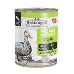 WIEJSKA ZAGRODA Mono Duck m&auml;rg koeratoit &ndash; 800g purk, teraviljavaba, &uuml;he valguallikaga