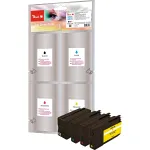 Peach PI300-538 tindikassettide komplekt, 4 tk, XL, must, ts&uuml;aan, magenta, kollane (&uuml;hilduv HP 950XL/951XL-iga)