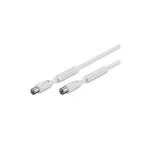 Wentronic Goobay antennikaabel, 100% varjestatud, ferriit, valge, 2,5 m - IEC koaksiaalpistik IEC koaksiaalpesale (50724)