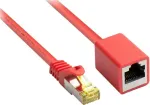 GoodConnections 8070VR-100R Cat.7 S/FTP RJ45 patchkaabli pikendus, PiMF, halogeenivaba, 600 MHz, OFC, RNS lukustuskaitse, 10 m, punane