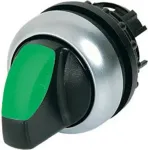 Eaton M22-WRLK-G valgustatud valikul&uuml;liti juhtelement, 2 asendit, fikseeruv, must/roheline/h&otilde;bedane 216827