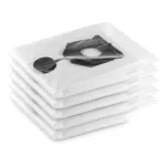 K&auml;rcher Professional 2.889-183.0 turvafiltrikott, 5-pakk, valge fliis, NT 30/1, NT 35/1, NT 40/1, NT 45/1, NT 50/1 jaoks