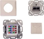 IT-BUDGET SPAR-PACK 10x Cat.6A 2-porti RJ45 andmev&auml;ljund, horisontaalne kaabli sisestus, PoE+, puhtvalge ZAA90ITBDDRW