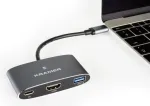 Kramer KDock-1 USB-C dokkimisjaam HDMI-ga, 2x USB 3.0, Gigabit Ethernet, 60W PD 91-00016099