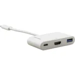 Kramer ADC-U31C/M2 USB-C mitme pordiga adapter - 4K HDMI, USB-A, USB-C PD, 17cm, valge 99-97210004