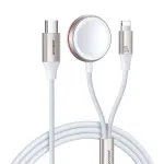 Joyroom S-IW012 2-in-1 magnetiline laadimiskaabel iPhone'ile ja Apple Watchile, Lightning, 1,5 m, valge