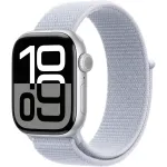 Apple Watch Series 10 Alumiiniumkorpus GPS + Cellular 42mm H&otilde;bedane Sport Loop sinine pilv