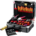 Knipex 00 21 06 BIG Basic Move ElektroPlus t&ouml;&ouml;riistakohver, 68 osa, elektriku t&ouml;&ouml;riistakomplekt, rataste otsas, must