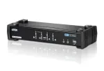 ATEN 4-Port USB DVI Dual Link KVM Switch koos heli ja USB 2.0 jaoturiga (KVM-kaablid kaasas)