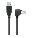 Microconnect USBAB2ANGLED USB-kaabel USB 2.0 2 m USB A USB B Must