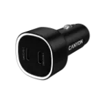 Autolaadija CANYON OnDrive 60 PD 60W 2xUSB-C &mdash; 60W v&otilde;imsus, 2 USB-C porti, must