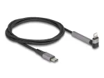 USB USB-C to Lightning laadimis- ja andmekaabel nurgelise pistikuga ja alusfunktsiooniga, DELOCK 1,5 m, 9 V 3 A (MFi)