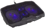 White Shark GCP-25 Ice Warrior s&uuml;learvuti jahutusalus, kuni 17,3 tolli (43,9 cm), 4 ventilaatorit, USB-jaotur, must