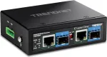 v&otilde;rk media converter TRENDnet TI-BF22SFP 1GbE, kahe RJ-45 pordi ja kahe SFP pesaga