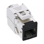 InLine Keystone RJ45 pesa, varjestatud, Cat.6A, must, 8 tk