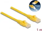 Delocki paranduskaabel - RJ-45 (M) RJ-45 (M) k&uuml;lge - 1 m - 6,1 mm - UTP - CAT 6a - halogeenivaba, kiirj&auml;litus - kollane