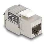 DeLOCK'i RJ45 pesa keystone-moodul LSA-le Cat.6A LED-iga, h&otilde;bevalge