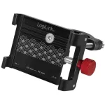 LogiLink Jalgratta nutitelefonihoidik, fikseeritud, must/punane, kvaliteetne alumiiniumisulam, sobib mobiilseadmetele - 1 tk (AA0146)