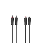 Hama 00205095 helikaabel 5 m 2 x RCA Must