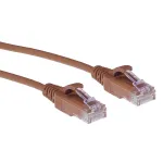 ACT pruun 10 meetrit LSZH U/UTP CAT6 andmekeskuse &otilde;huke patch-kaabel, takistuseta RJ45 pistikutega