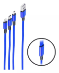 USB kaabel ShiverPeaks BS14-50071 1,2 m USB A/USB C Micro-USB B sinine