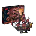 3D puzzle cubicfun Queen Anne's Revenge Anniversary Version &ndash; model 306-T4040H, kogutav laevakomplekt