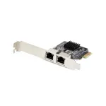 StarTech.com 2-pordiline Gigabit PCIe v&otilde;rguadapterkaart, 10/100/1000Mbps PCI Express NIC, Dual Realtek RTL8111H, t&ouml;&ouml;tab Windowsi ja Linuxiga, TAA-ga vastav