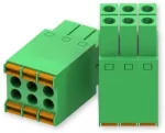 Teltonika Networks 2x3-pin toite&uuml;hendus - klemmliist, 6-pin, 10A, 300V, roheline